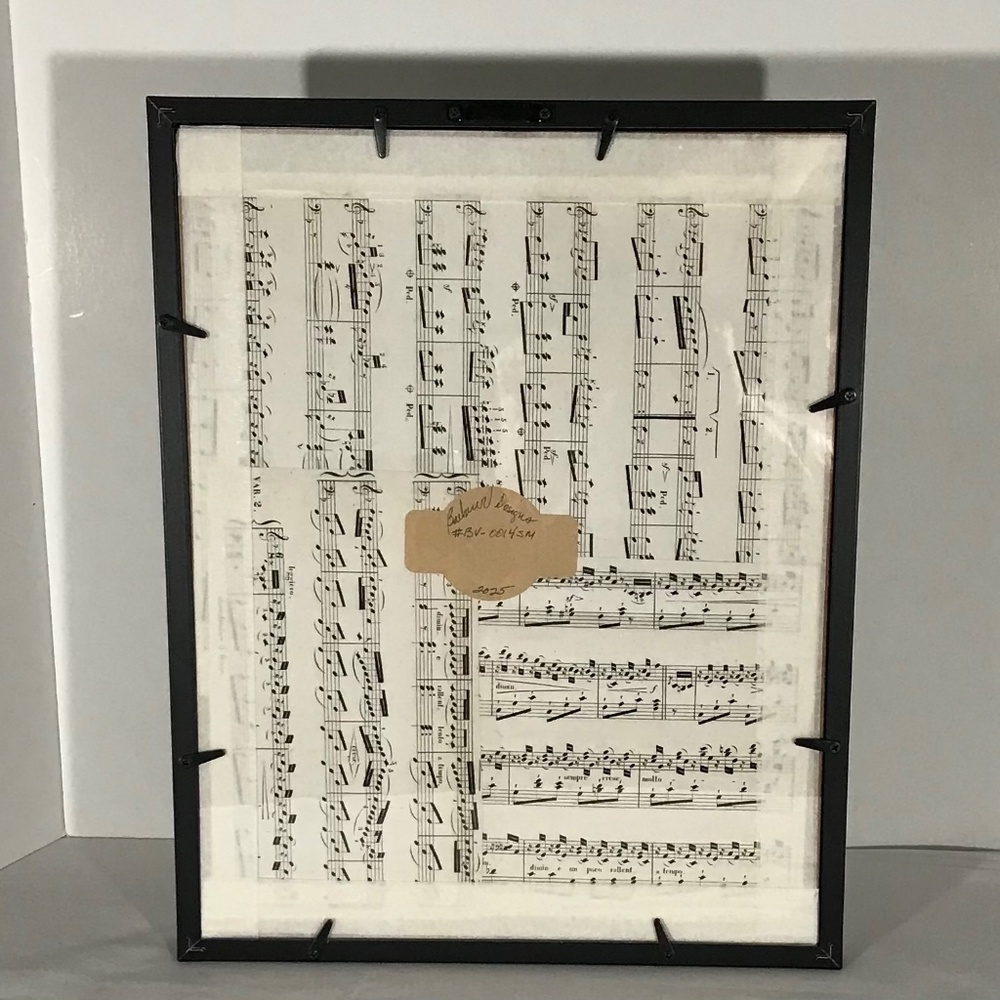 Custom Sheet Music Wall Art - Classical Series "Une Voix Dans La Nuit" - Picture 3 of 4